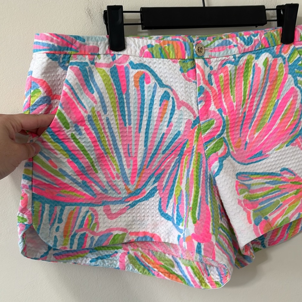Lilly Pulitzer Adie Shorts Resort White Shellabrate Size 10 - Picture 5 of 10